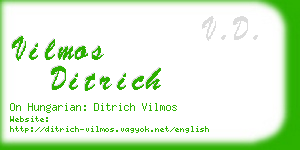 vilmos ditrich business card